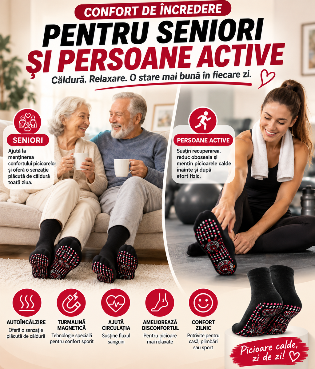 Sosete Termice cu Turmalina – Confort si Caldura pentru Picioare